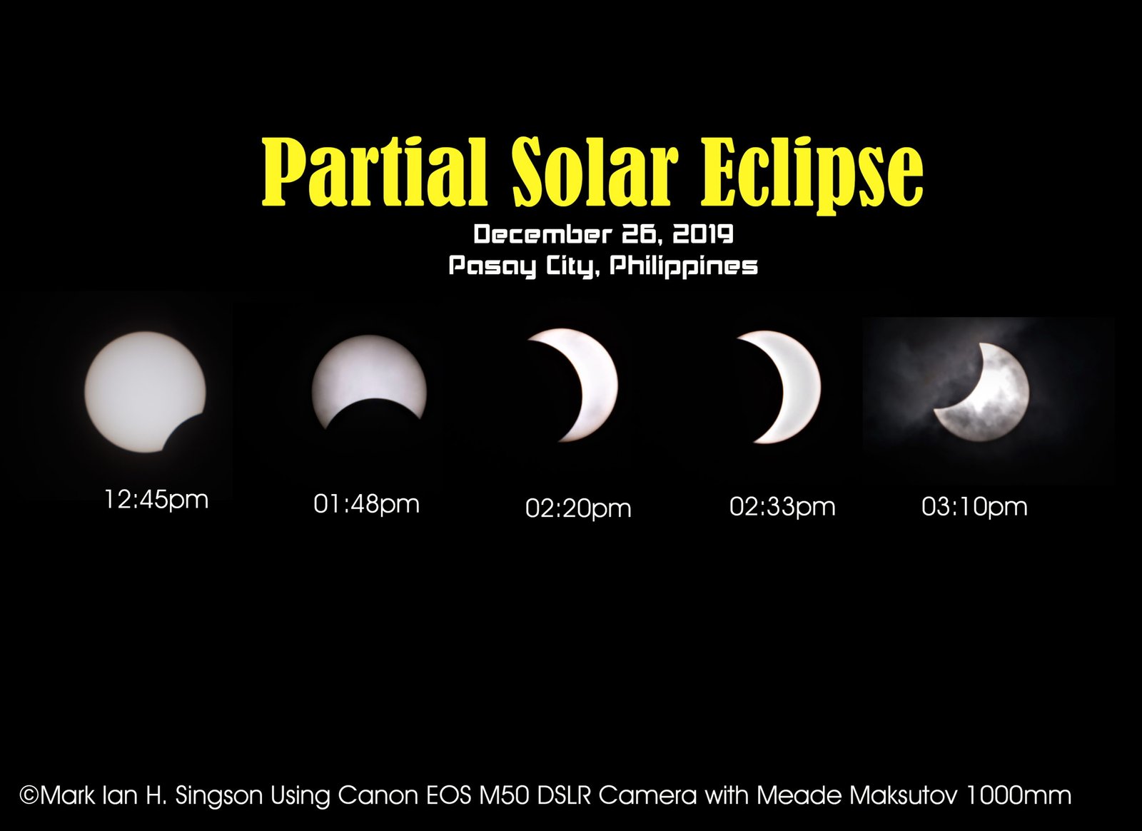 December 26, 2019 ALP Manila Team Partial Solar Eclipse Report