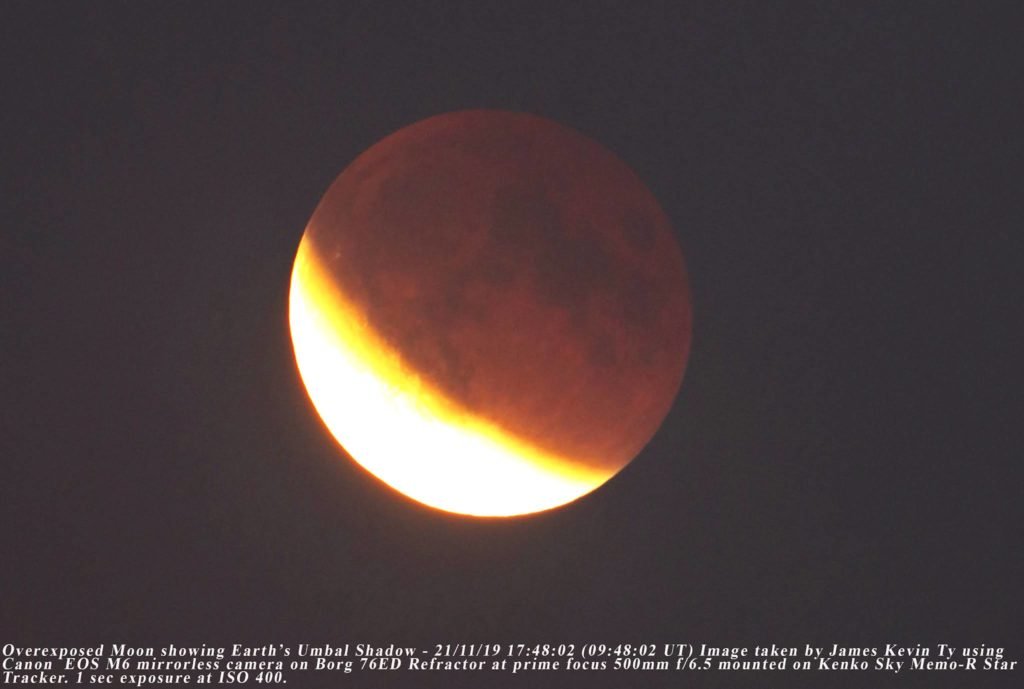 November 19, 2021 Partial Lunar Eclipse Image Gallery – Astronomical ...