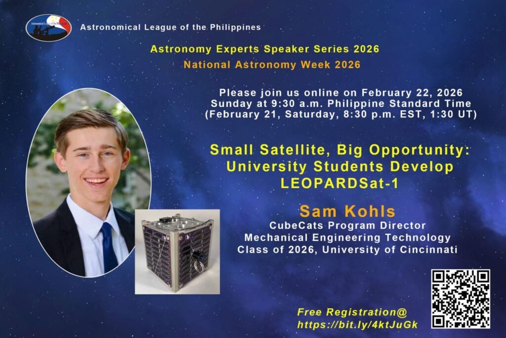 February 22, 2026 Astronomy Experts Series 2026 featuring Sam Kohls ...